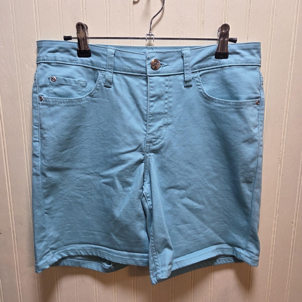 Lee Shorts Womens 6 Medium Blue Regular Fit Mid Rise Stretch Denim Casual